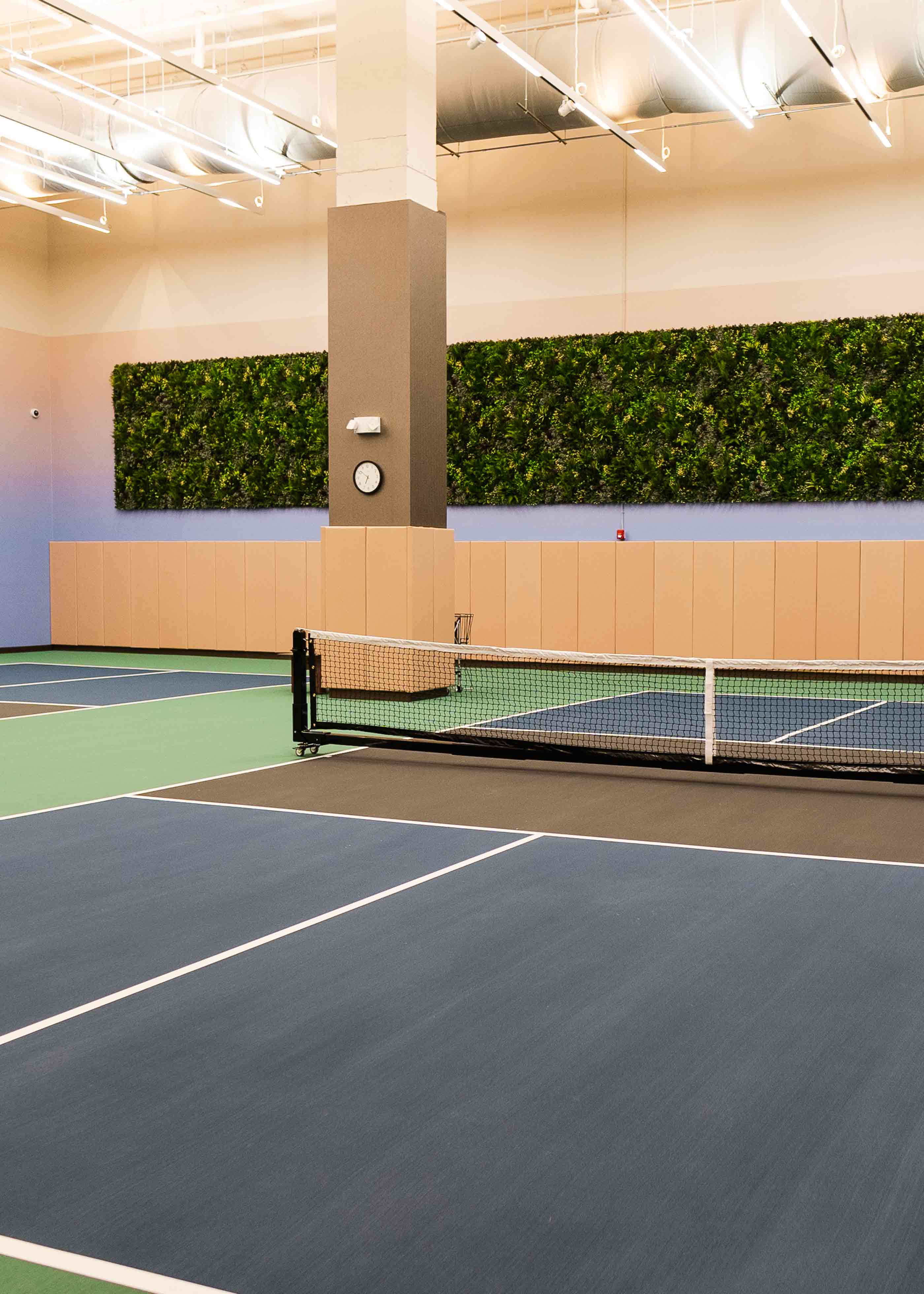 Indoor pickleball courts at Life Time Sky