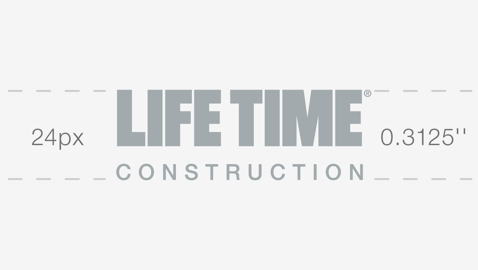 Silver Life Time Construction logo shown with spacing lines around it