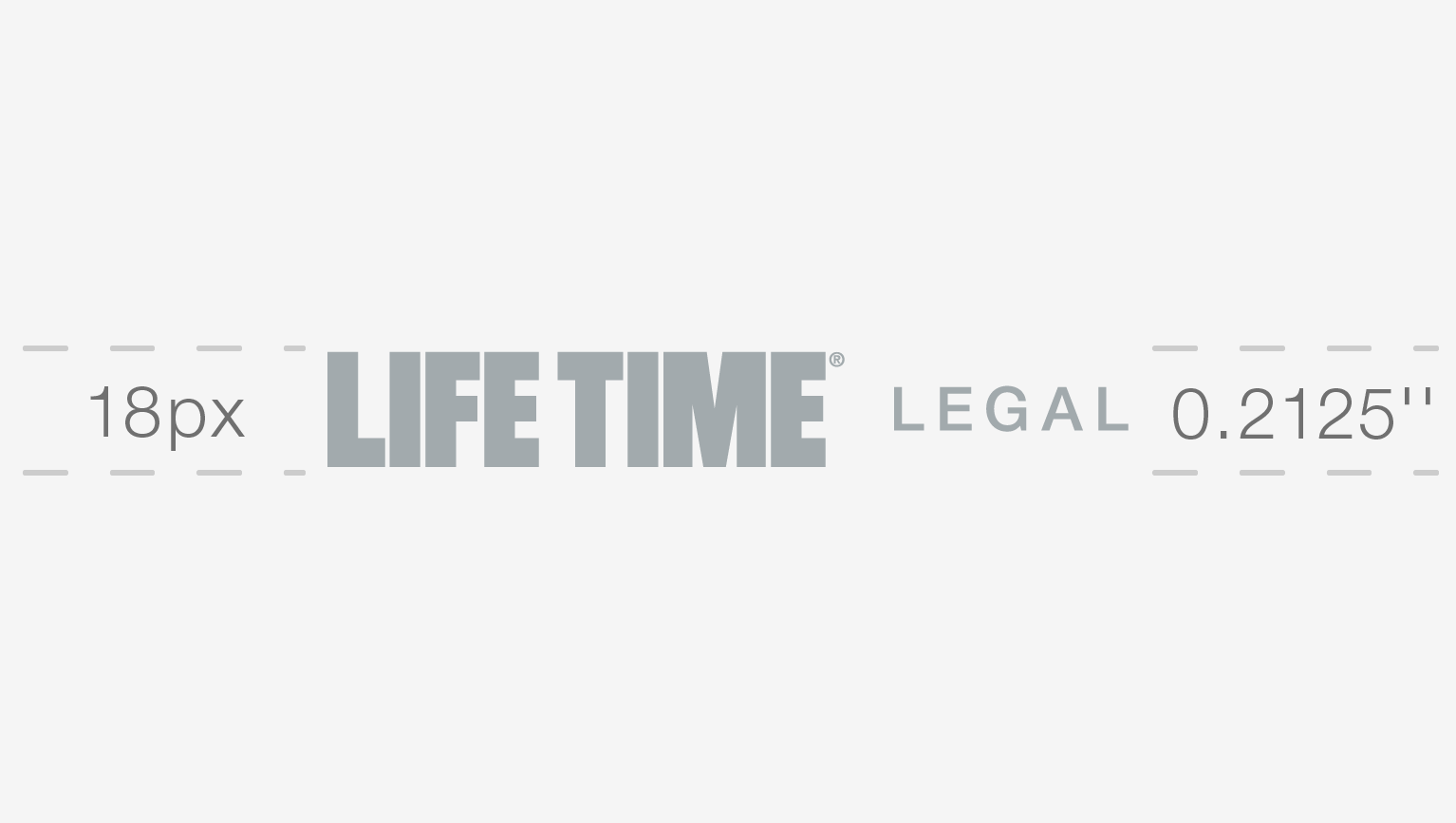 Silver Life Time Legal logo showing size rules