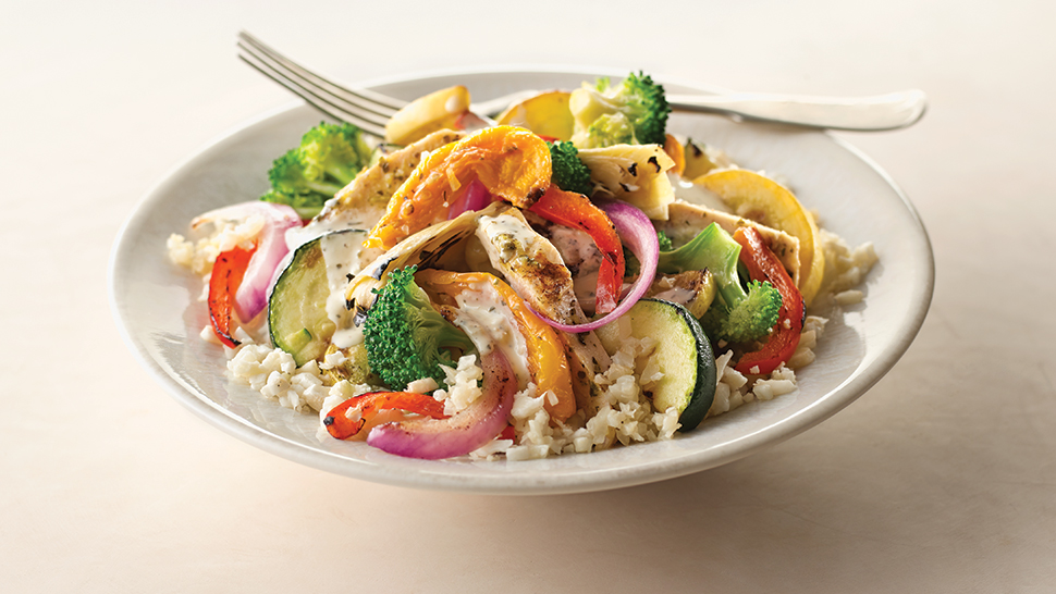 A plate of food rich in nutrition