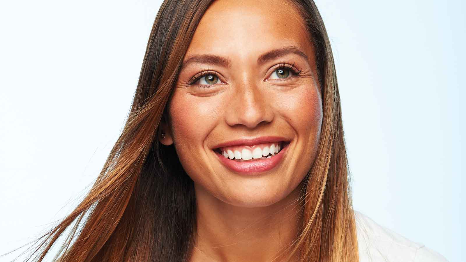 Woman with glowing skin
