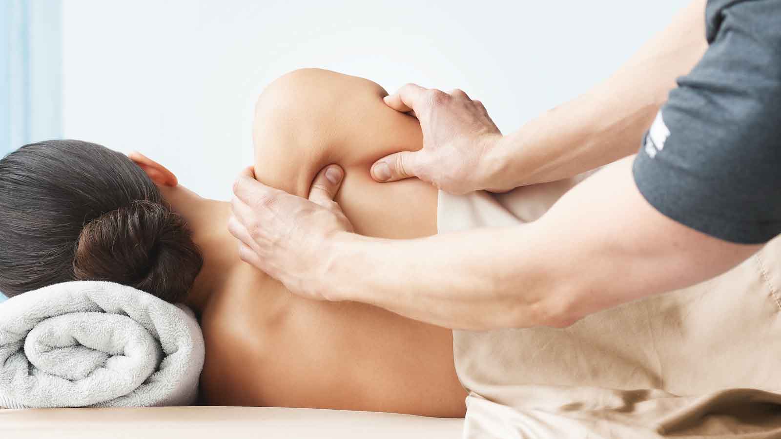 A woman's well-muscled back