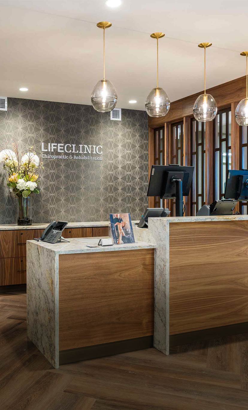 The reception desk for Life Clinic
