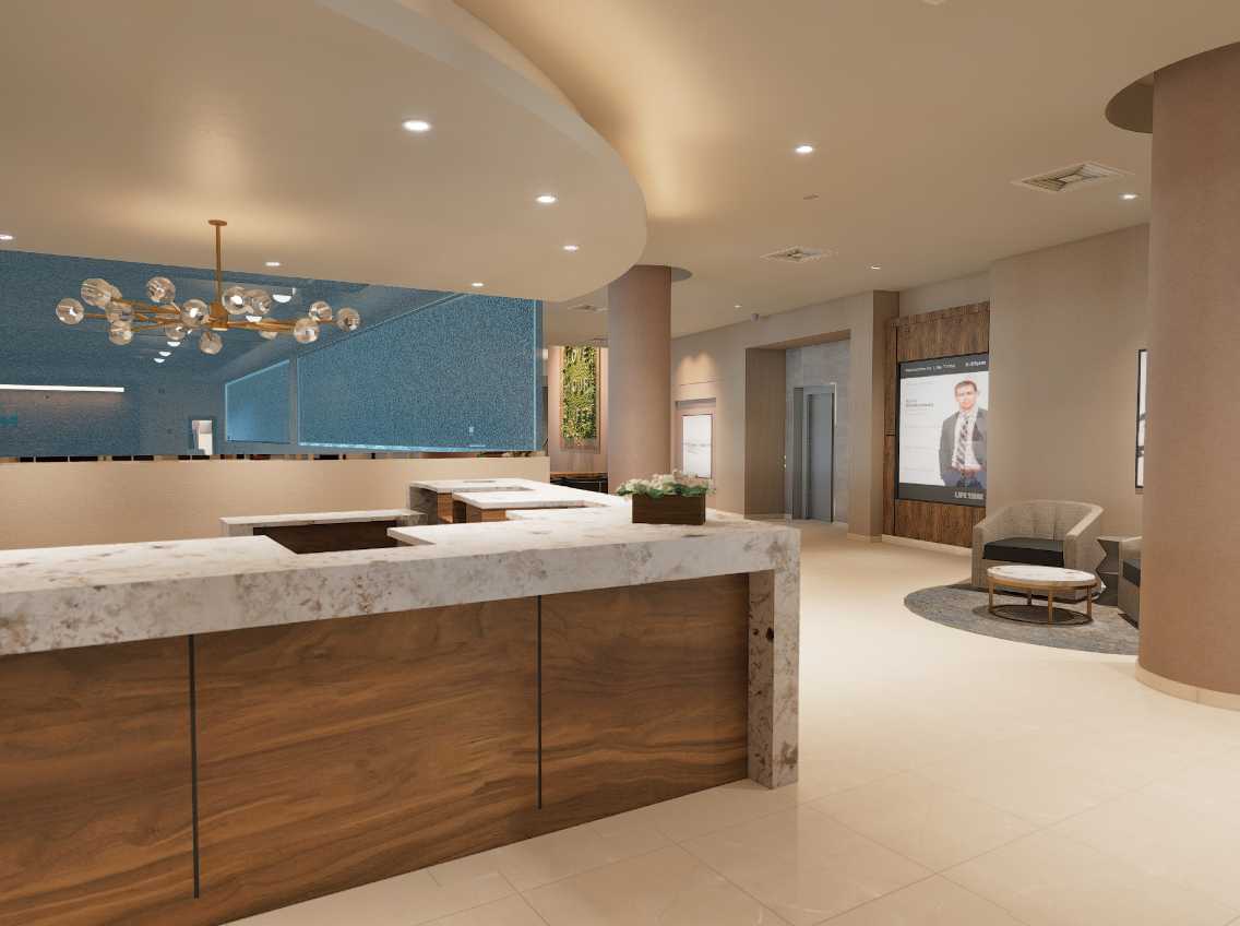 reception desk inside Life Time
