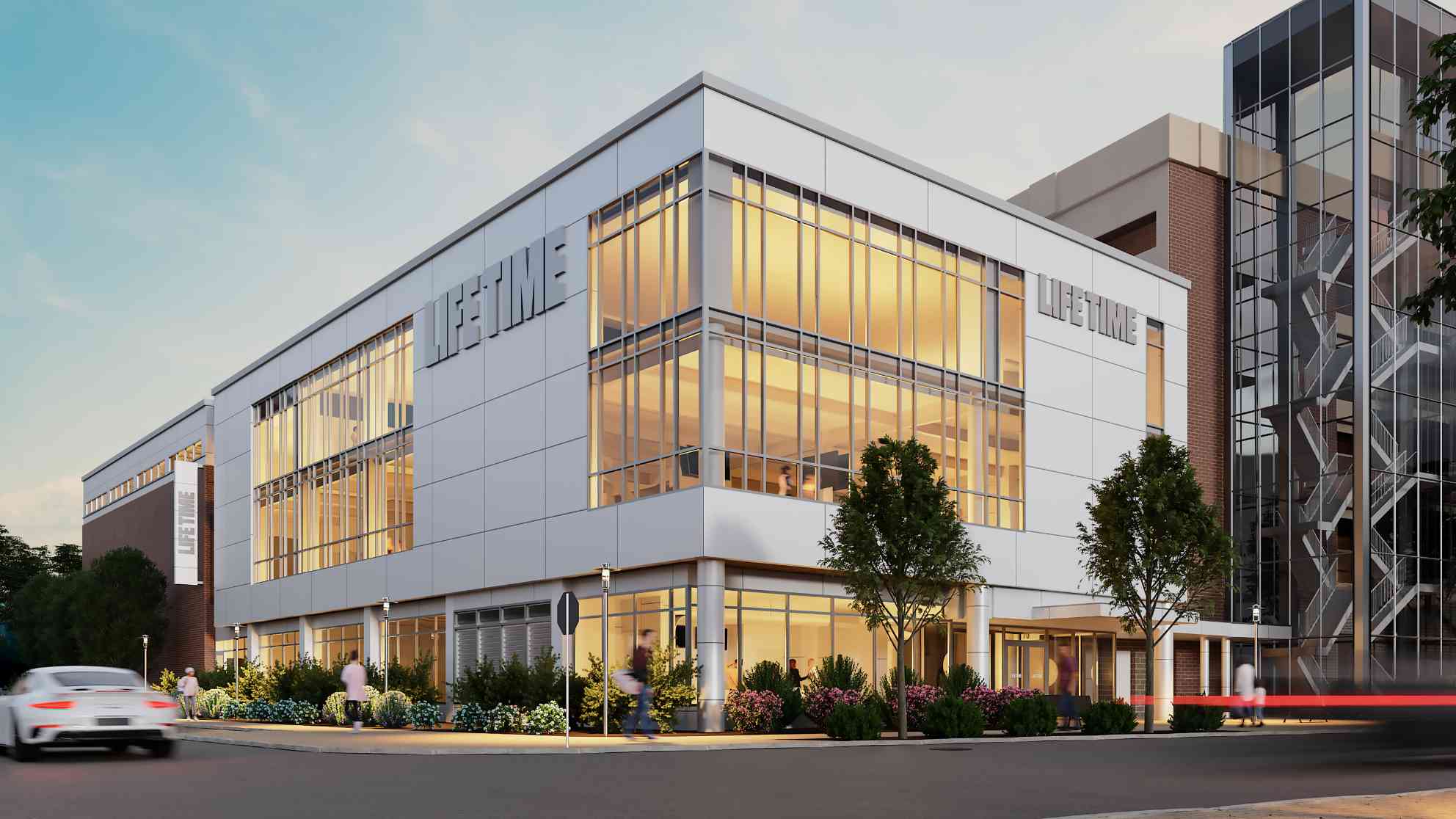 The exterior of Life Time Wellington Station