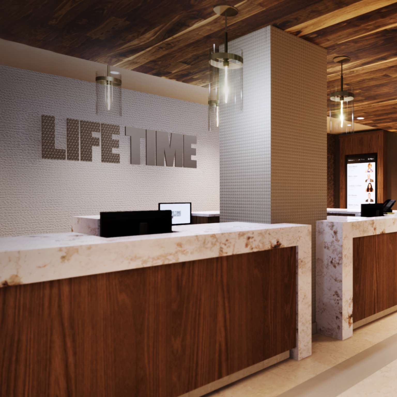 Building exterior at Life Time Boston