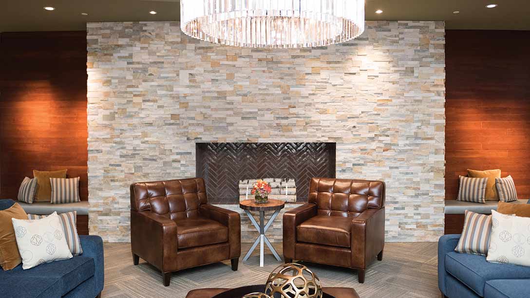A luxurious lounge area