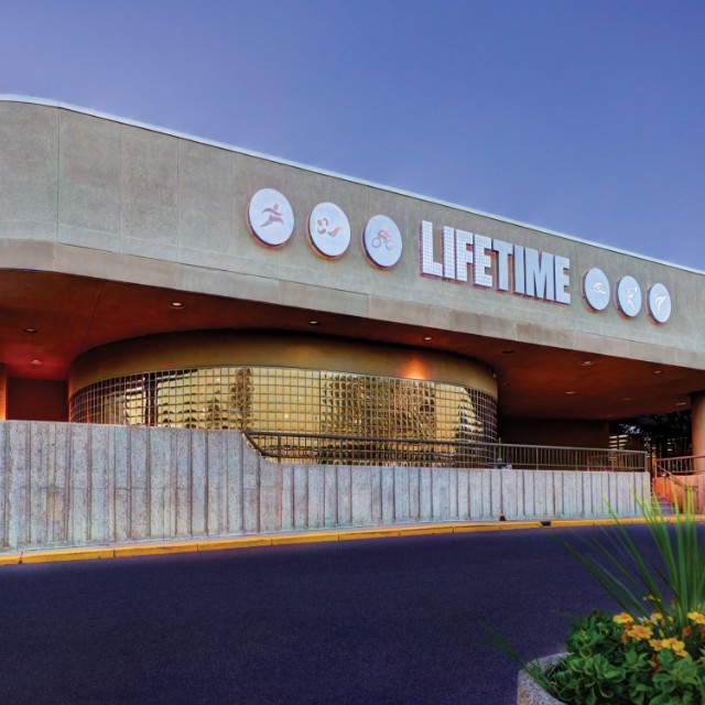 Building exterior at Life Time Fridley