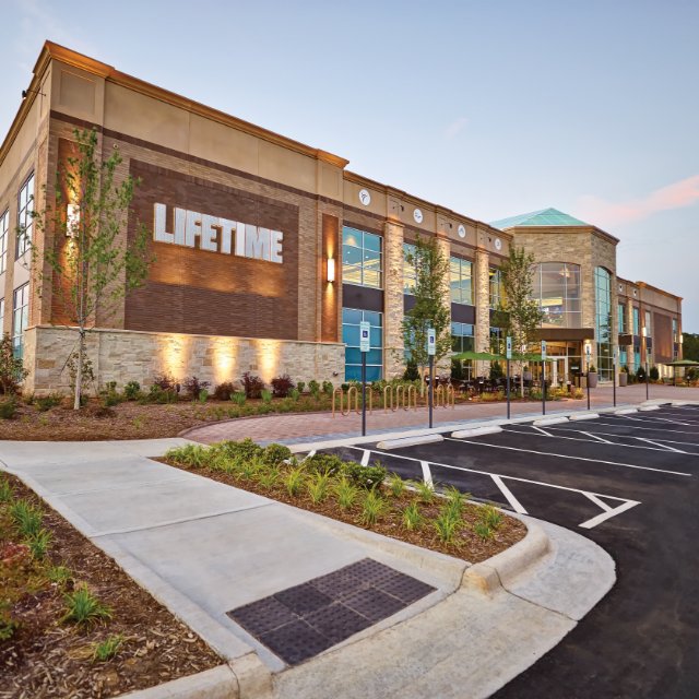 Building exterior at Life Time Raleigh