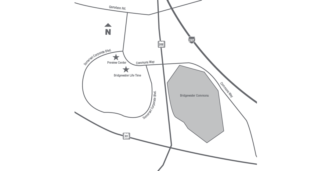 Map of Life Time Bridgewater