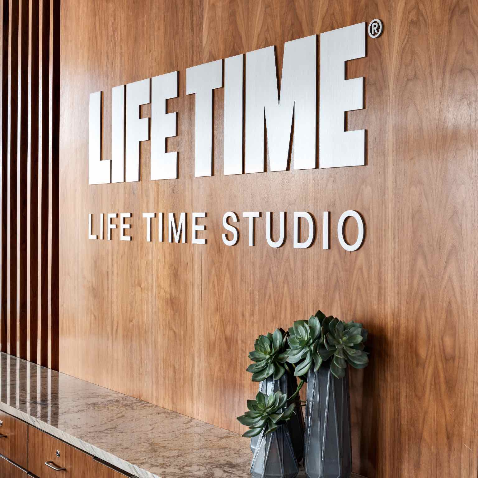Entrance sign to life time sudio