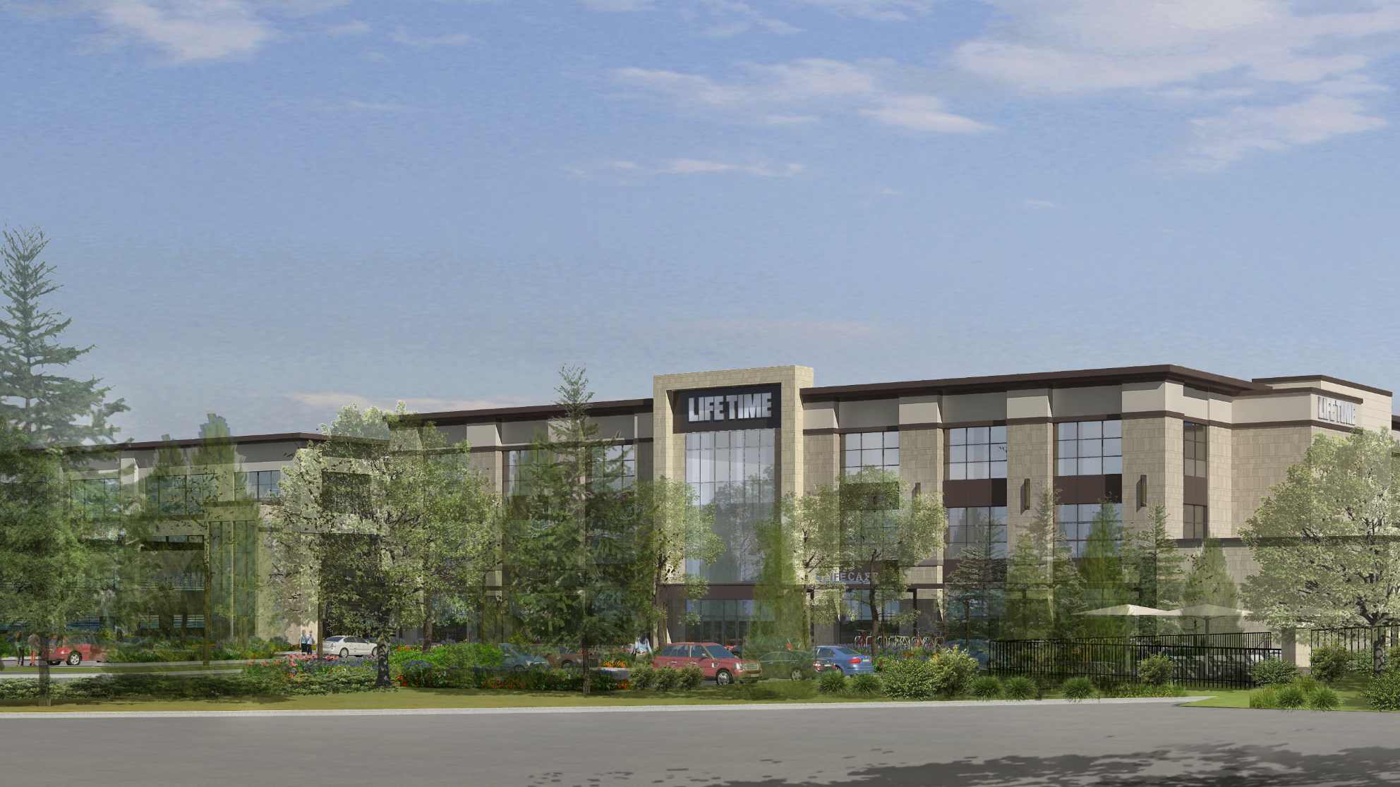 The exterior of Life Time, the best health club & gym in Portland, OR