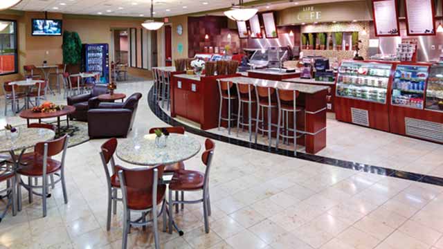 The Fitness Services desk, where fitness trainers and nutritionists can be found