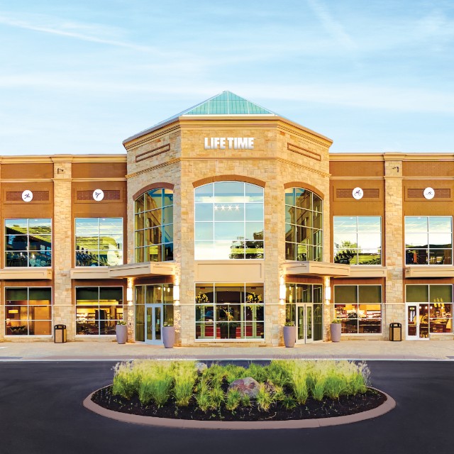Building exterior at a Life Time Plano