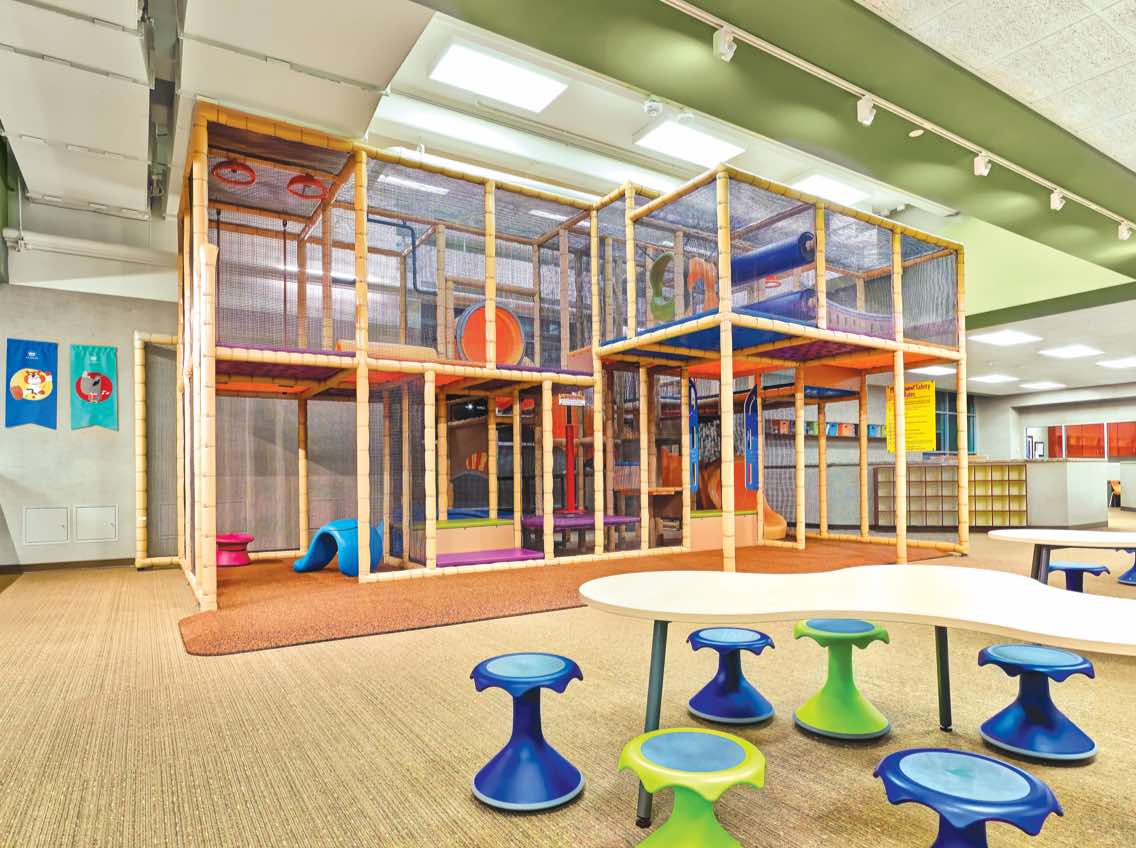Child Center at Life Time with indoor playground, toys, table and chairs