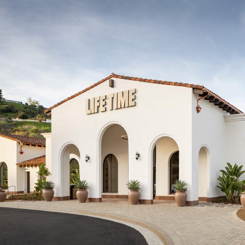 The exterior of Life Time Rancho San Clemente