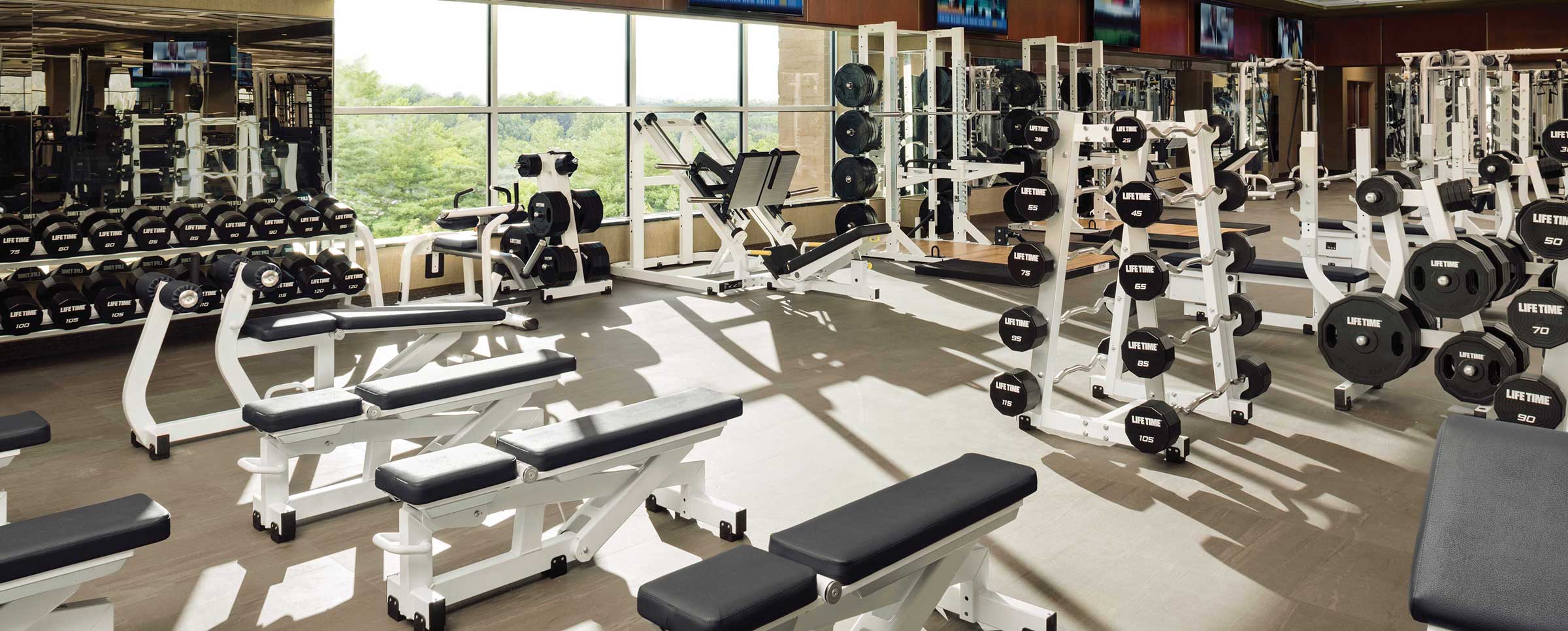 The interior of Life Time Minnetonka with its many amenities
