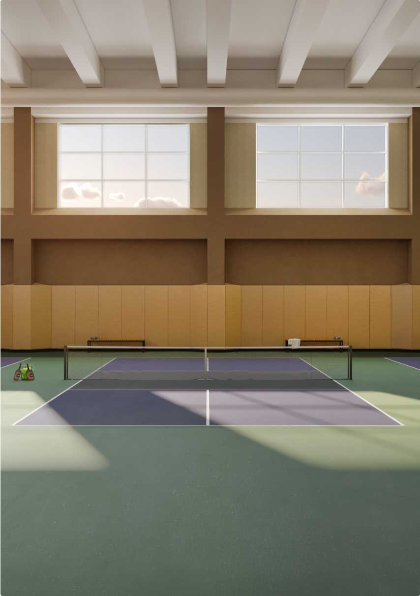Indoor pickleball courts