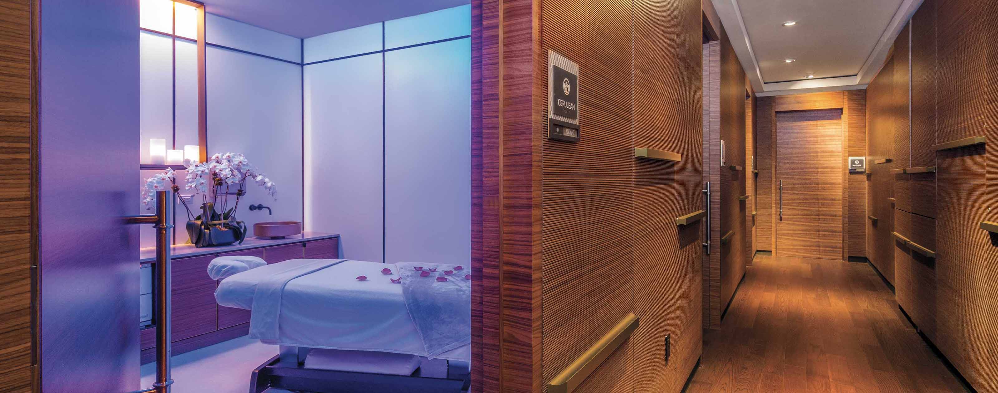 a spa area and massage room