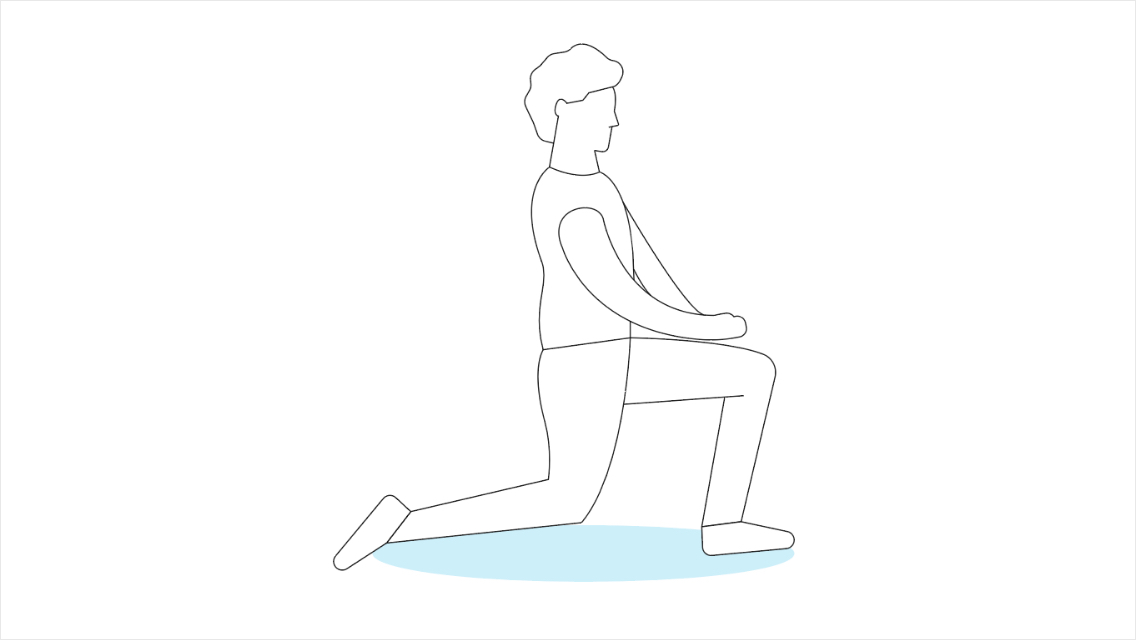 Illustration of a man stretching