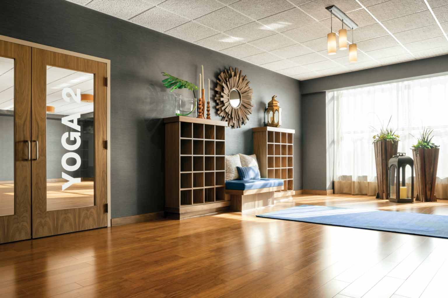 Inside of Yoga studio