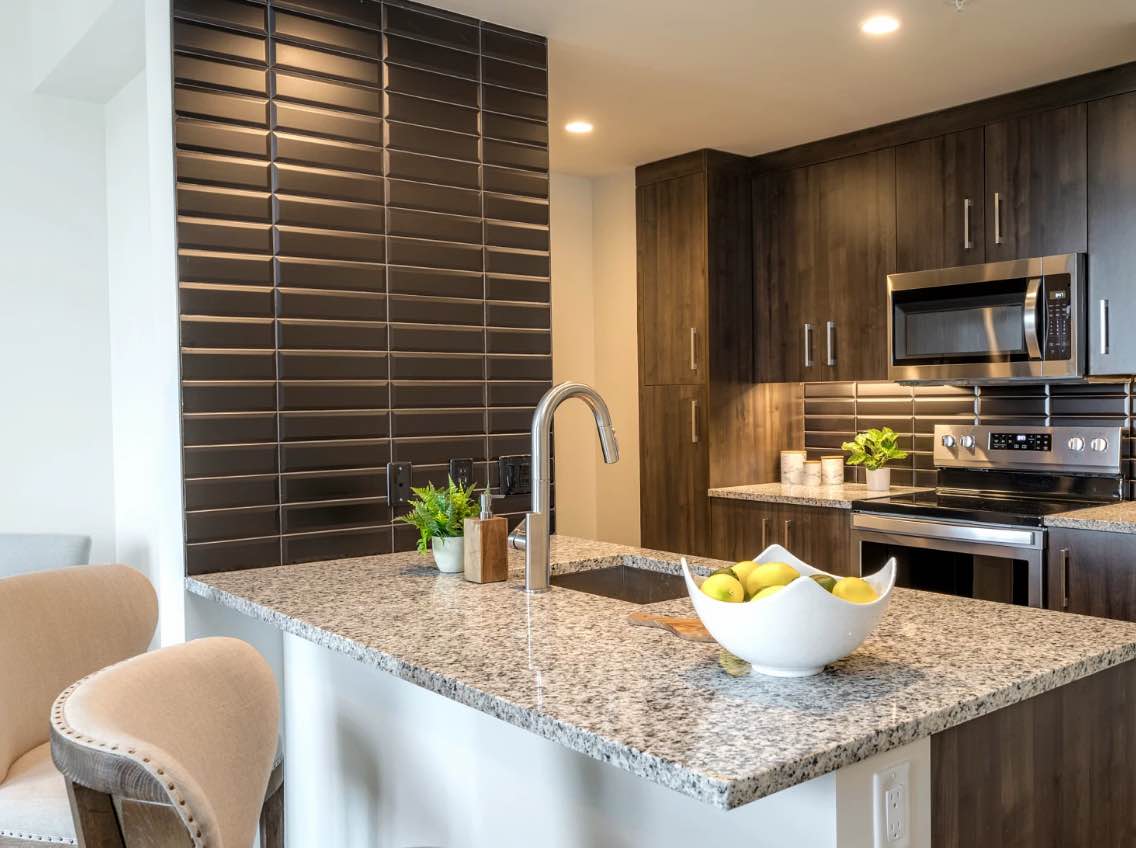 Kitchen interior of a Life Time Living.