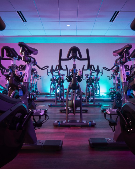 Image of cycle bikes in a cycle studio 